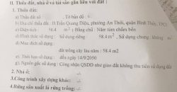 Bán gấp nhà cấp 4 gần chợ An Thới – Cần Thơ