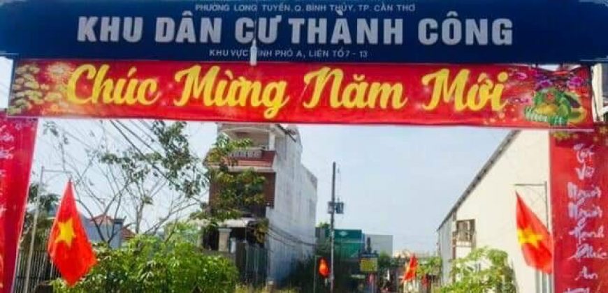 BÁN NỀN KHU DÂN CƯ THÀNH CÔNG CÁCH NGUYỄN VĂN LINH 100M, BÌNH THỦY, CẦN THƠ.