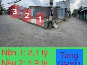 BÁN 3 NỀN LIỀN KỀ GÓC 3 MẶT TIỀN TẶNG GPXD, HẺM 8-7-6 THÔNG XUỐNG CÔNG VIÊN HỒ BÚNG XÁNG