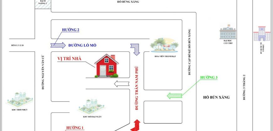 ❇ Chỉ cần 600 trđ,  Sở hữu Nhà 01 Trệt 01 Lửng  Trần Nam Phú, An Khánh, Ninh Kiều, Cần Thơ LH 0939868788 ❇